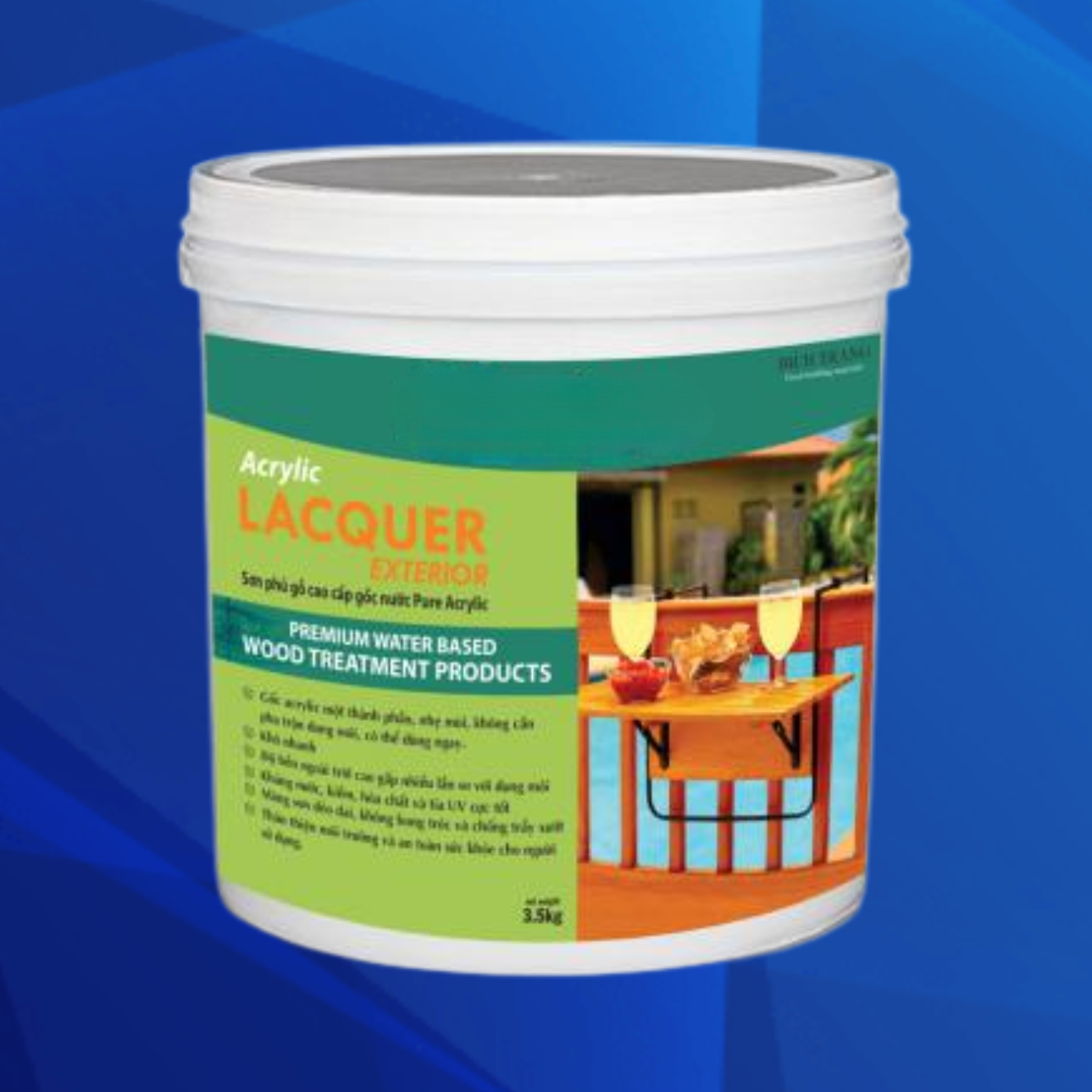 Sơn phủ bóng gỗ cao cấp gốc nước Pure Acrylic